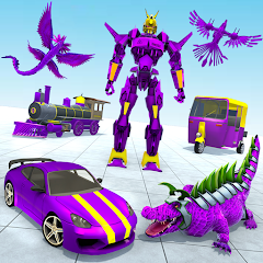 Crocodile Robot Car Game 3d