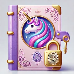 Unicorn Diary (lock - PIN) icon