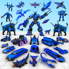 Bull Robot Car Game:Robot Game icon